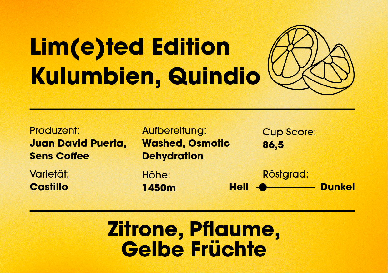 Gelbes Etikett mit Zitrone aufgedruckt. Infos stehen im Infotext